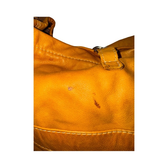 cognac-colored slouchy leather hobo bag - Picture 9 of 15